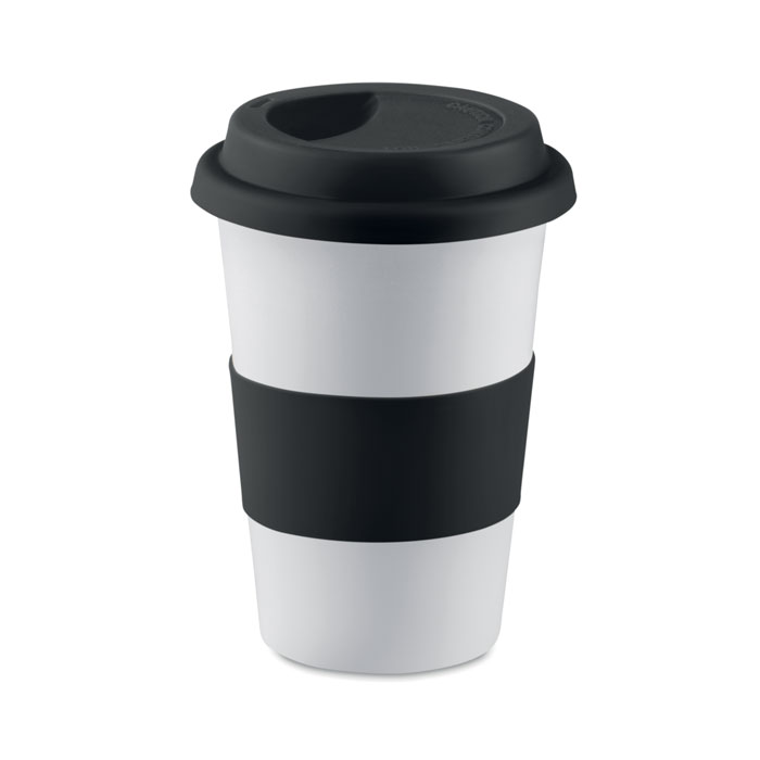 Ceramic Mug W/ Lid And Sleeve