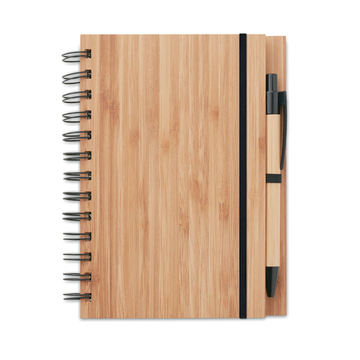 Bamboo Notebook With Pen Lined