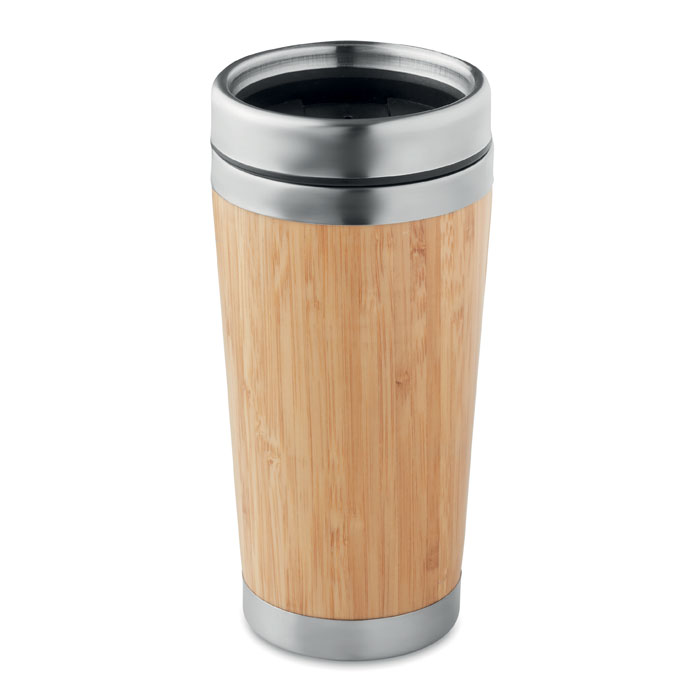 Double Wall Bamboo Flask 400Ml
