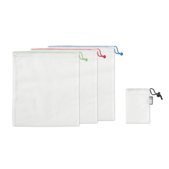 Set Of 3 Rpet Mesh Food Bags