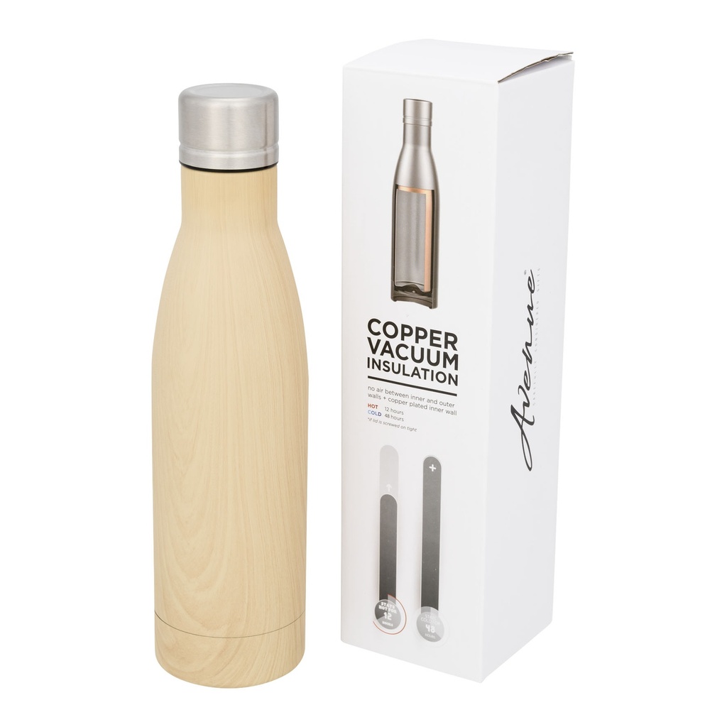 Vasa 500 ml wood-look copper vacuum insulated bottle