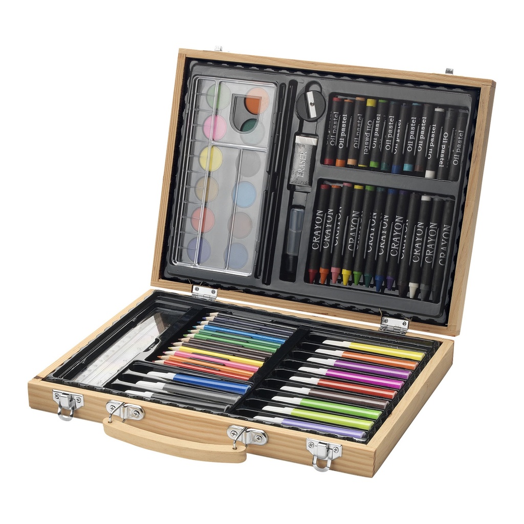 Rainbow 67-piece colouring set