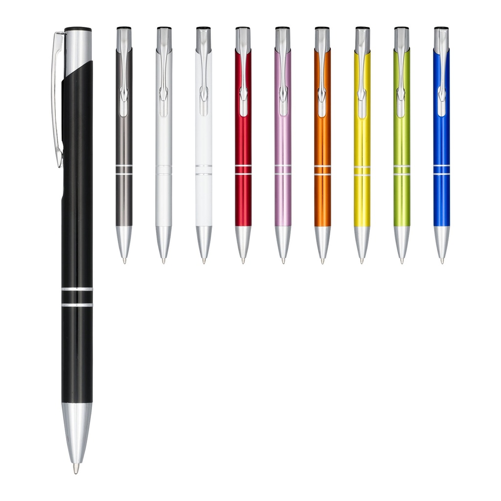 Moneta anodized aluminium click ballpoint pen (black ink)