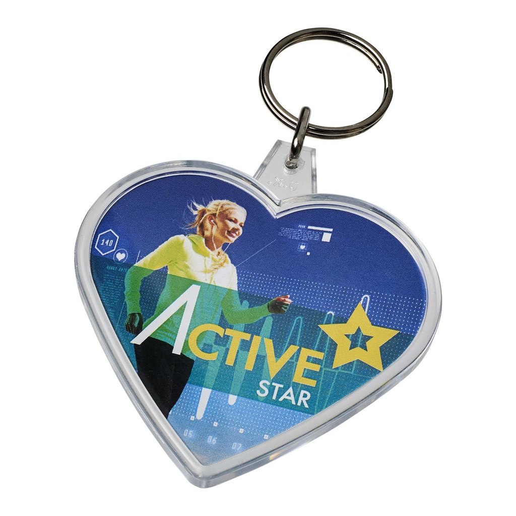 Combo heart-shaped keychain