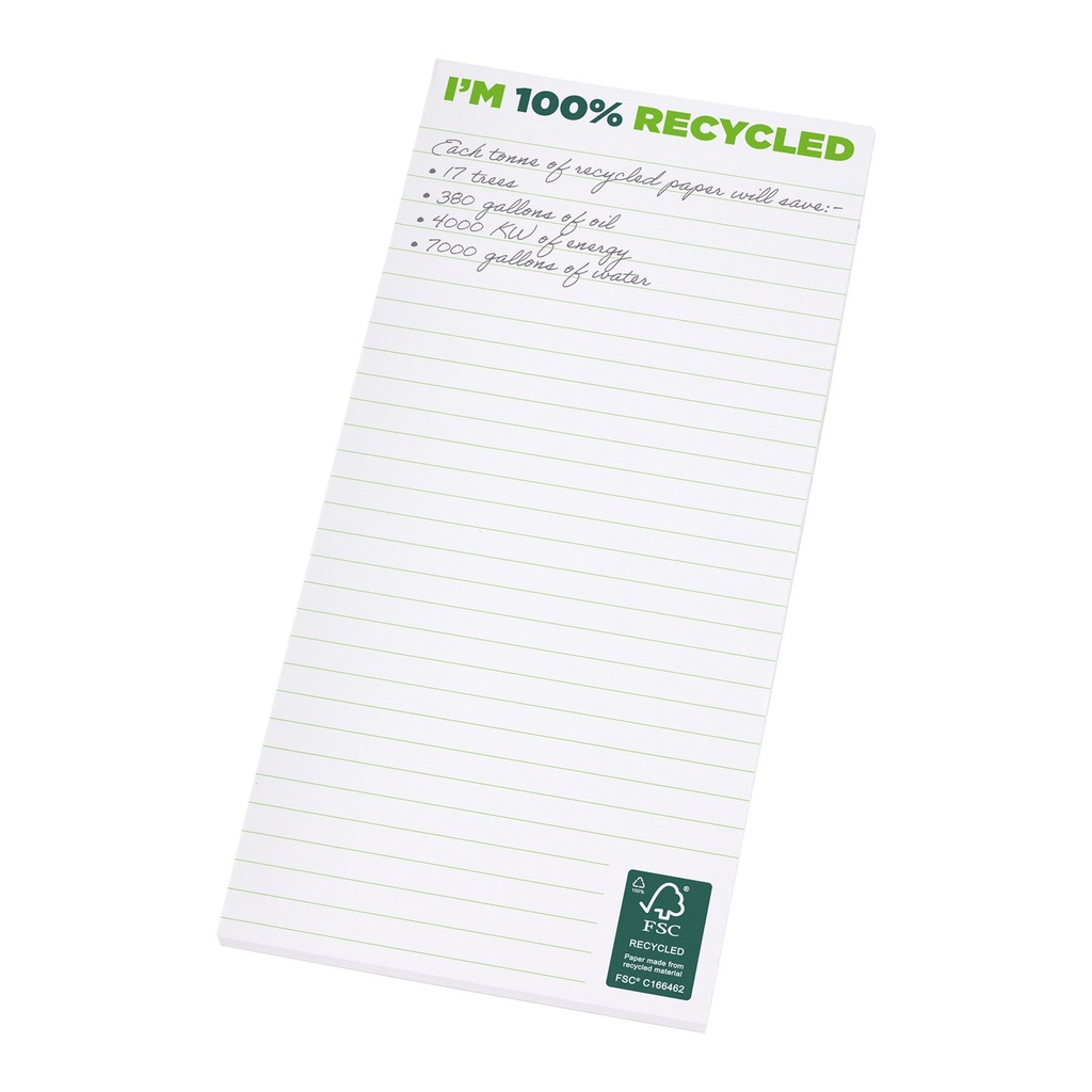 Desk-Mate® 1/3 A4 recycled notepad