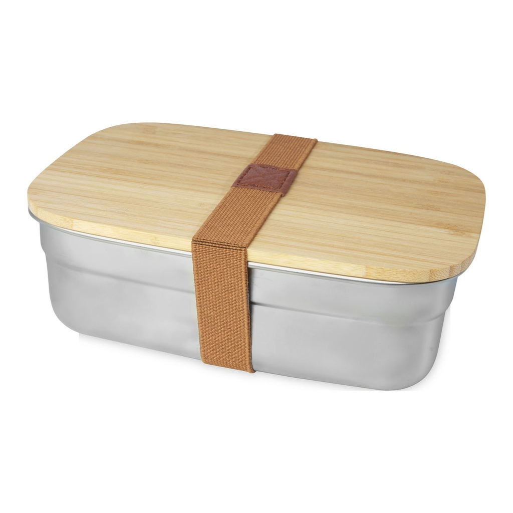 Tite stainless steel lunch box with bamboo lid