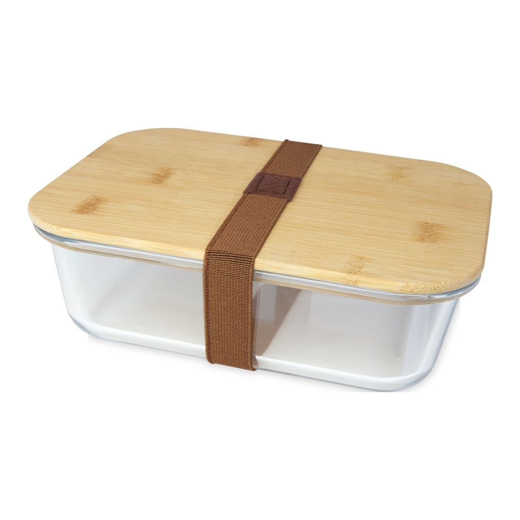 Roby glass lunch box with bamboo lid