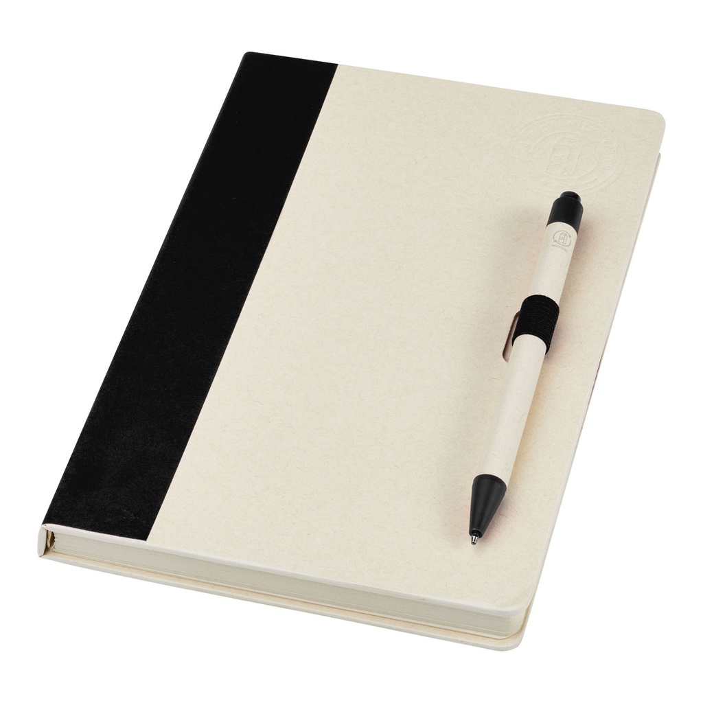 Dairy Dream A5 size reference recycled milk cartons notebook and ballpoint pen set