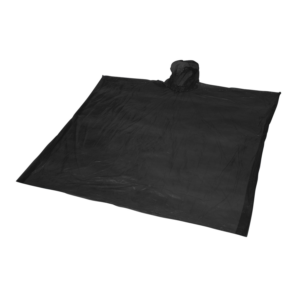Mayan recycled plastic disposable rain poncho with storage pouch