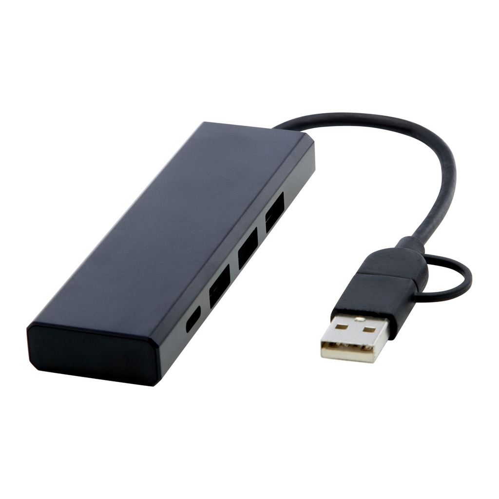 Rise RCS recycled aluminium USB 2.0 hub