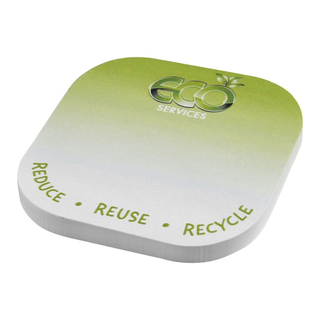 Sticky-Mate® square-shaped recycled sticky notes with rounded corners