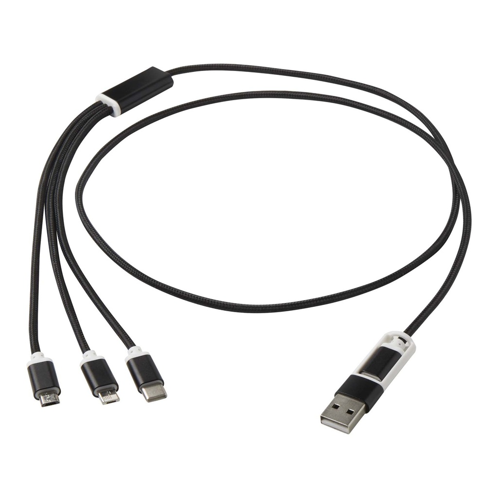 Versatile 5-1 recycled aluminium charging cable