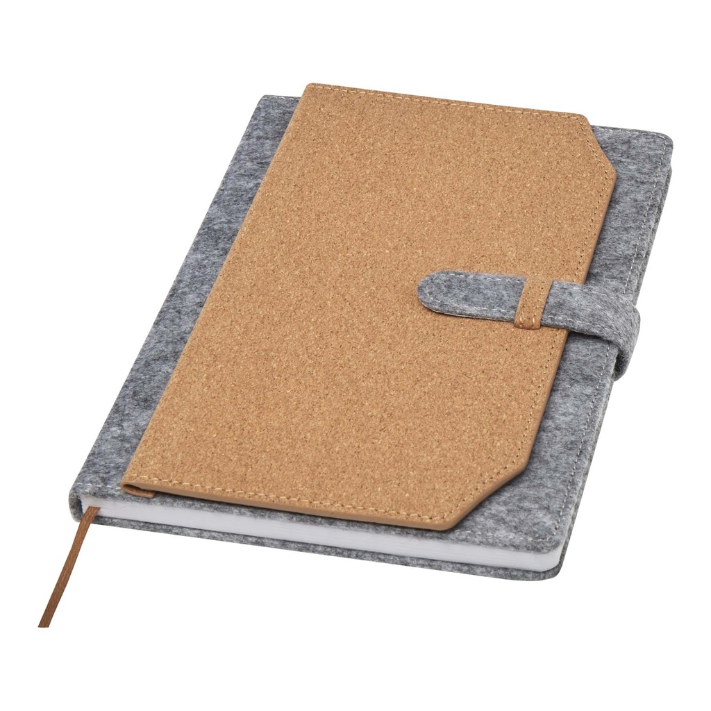 Viviana A5 recycled felt and cork notebook