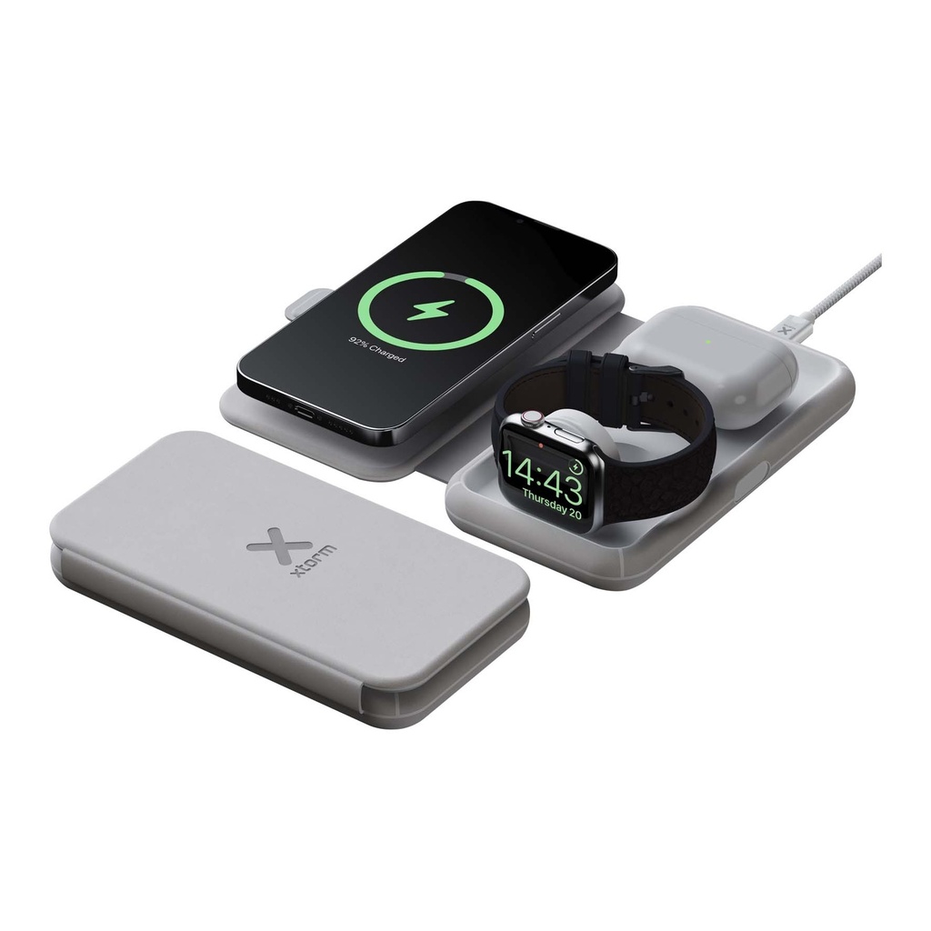 Xtorm XWF31 15W foldable 3-in-1 wireless travel charger