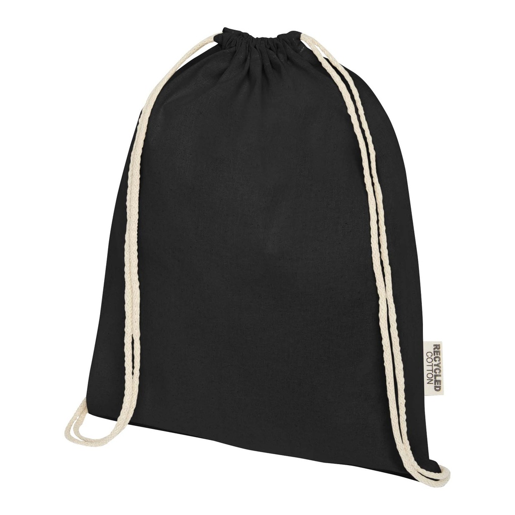 Oregon 140 g/m² GRS recycled cotton drawstring bag