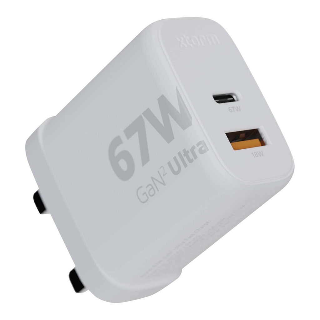Xtorm XEC067G GaN² Ultra 67W wall charger - UK plug