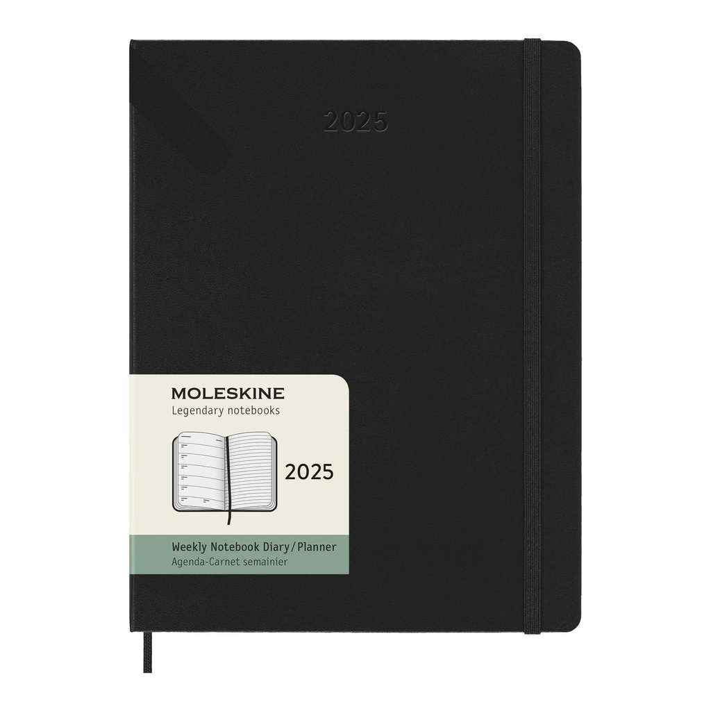 Moleskine hard cover 12 month XL weekly planner
