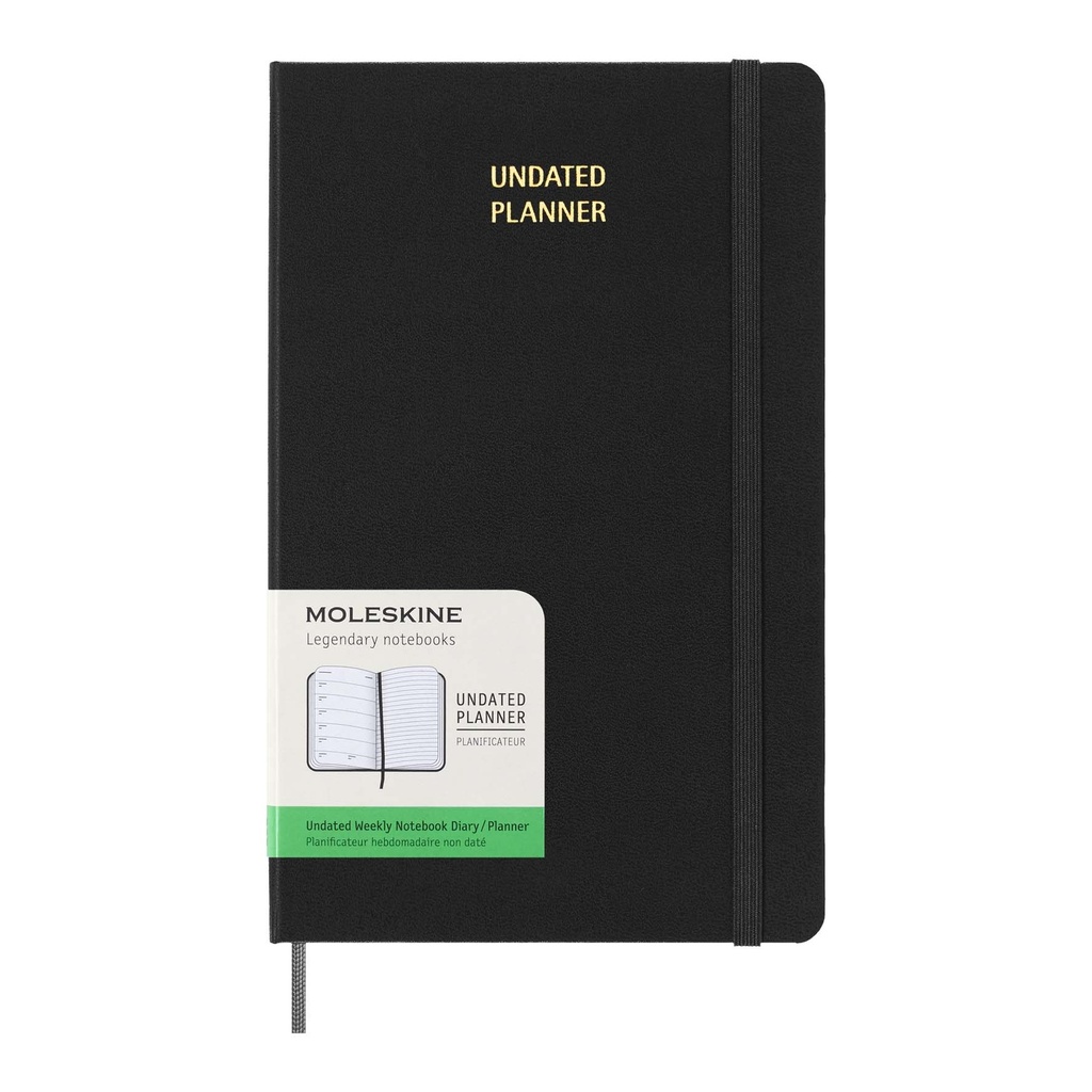 Moleskine hard cover undated L weekly planner