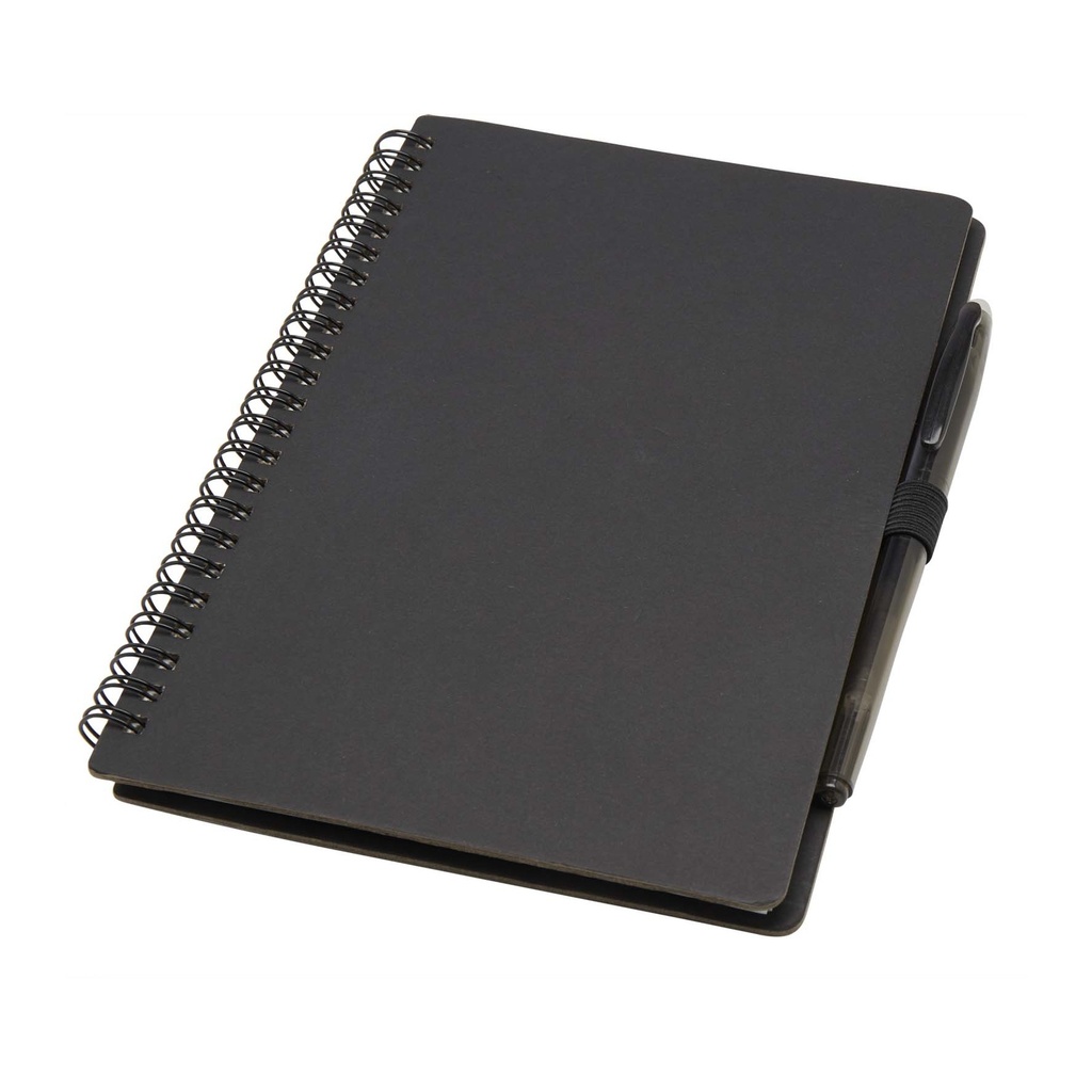 Slate reusable hard cover notebook and pen set (black ink)