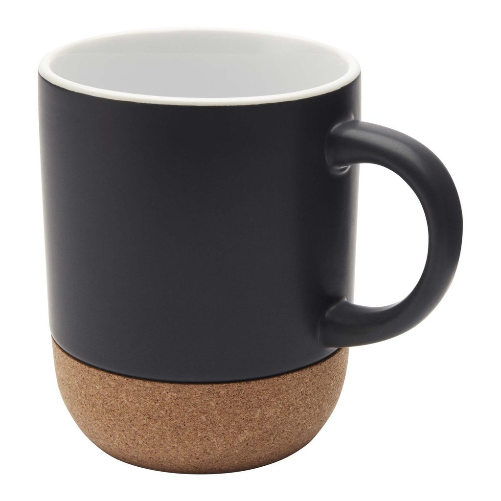 Billie 300 ml ceramic mug with cork details and matt finish