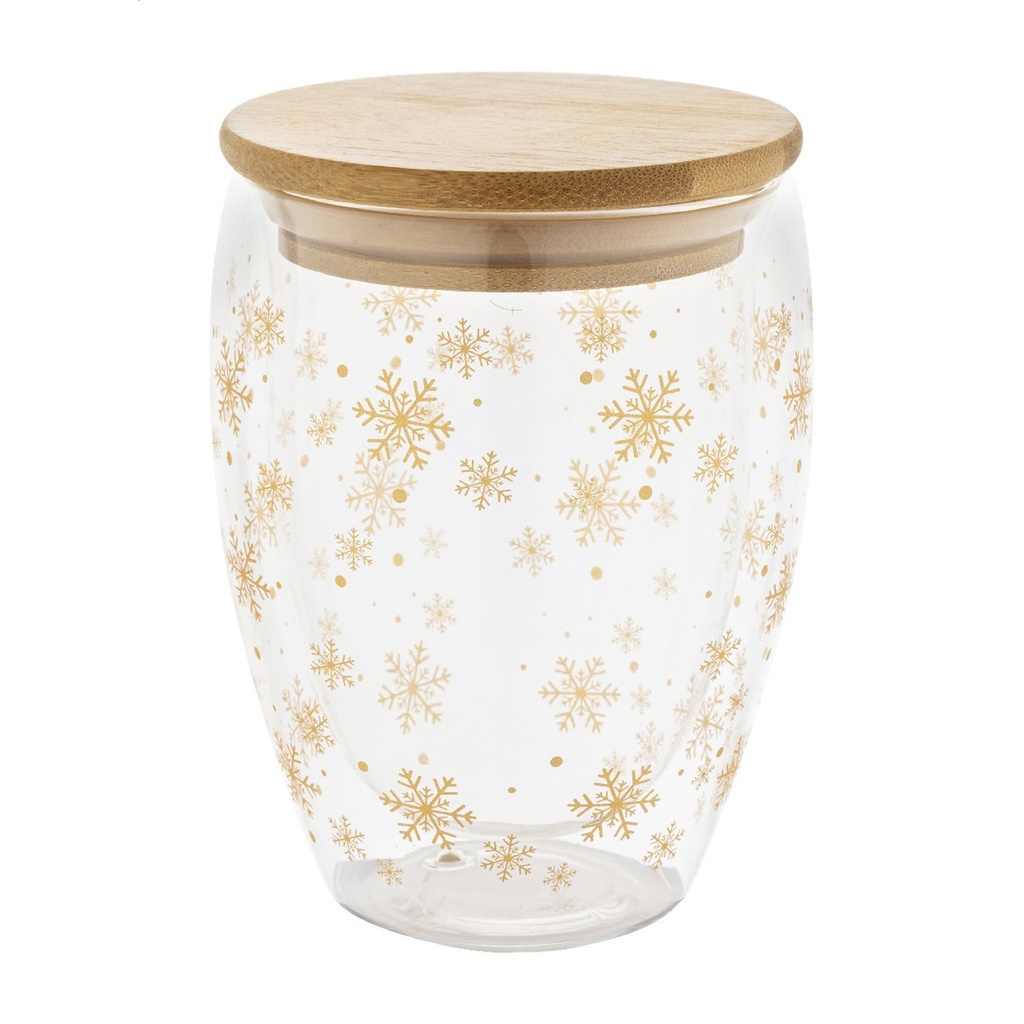 Christmas Glass Thermo Cup