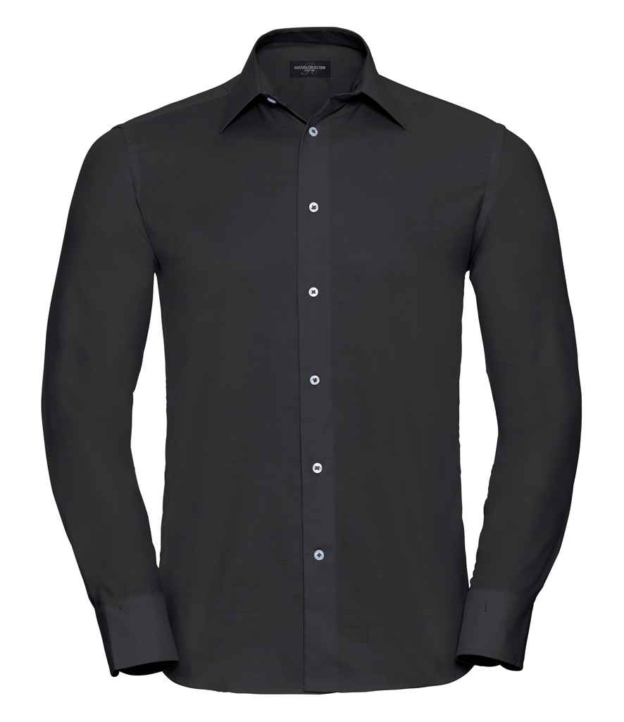 Russell Athletic Collection Long Sleeve Tailored Oxford Shirt