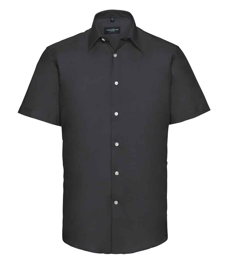 Russell Athletic Collection Short Sleeve Tailored Oxford Shirt