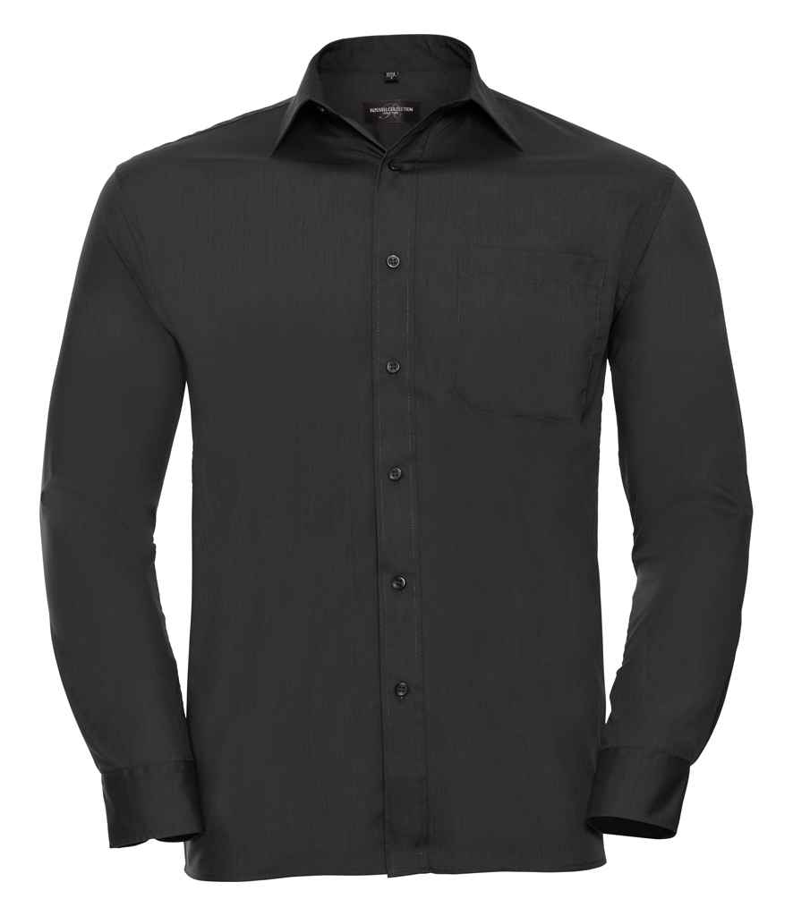 Russell Athletic Collection Long Sleeve Easy Care Poplin Shirt