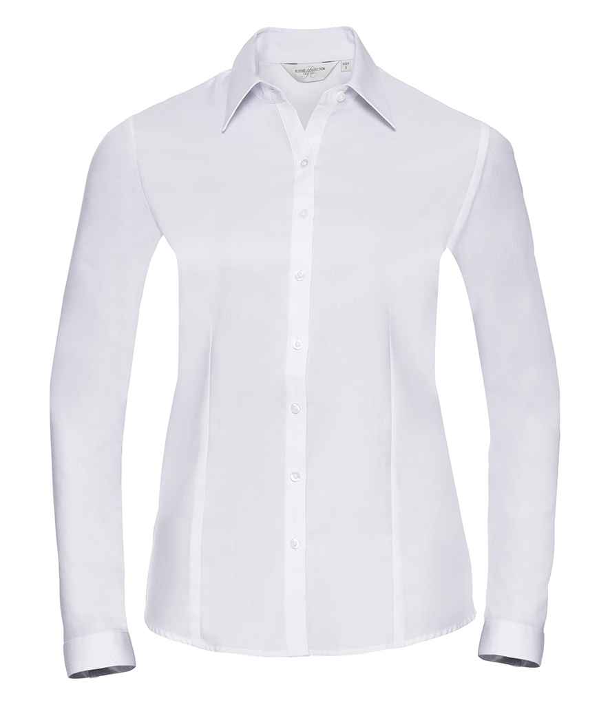 Russell Athletic Collection Ladies Long Sleeve Herringbone Shirt