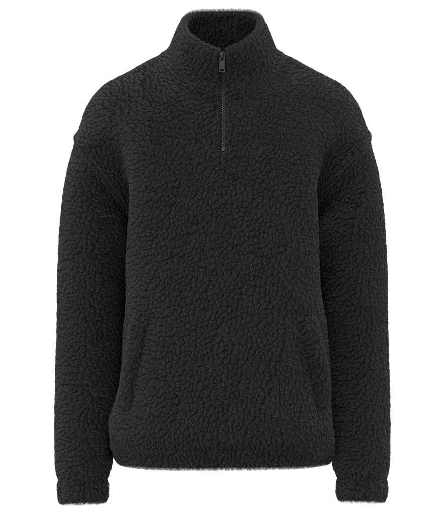 Spasso Unisex Sherpa Drop Shoulder 1/4 Zip Sweat