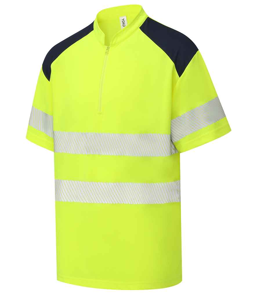 Yoko Mandarin Collar Zip Piqué Polo Shirt