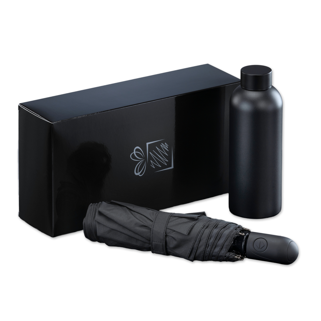 Active Set: thermal water bottle 500 ml & automatic umbrella