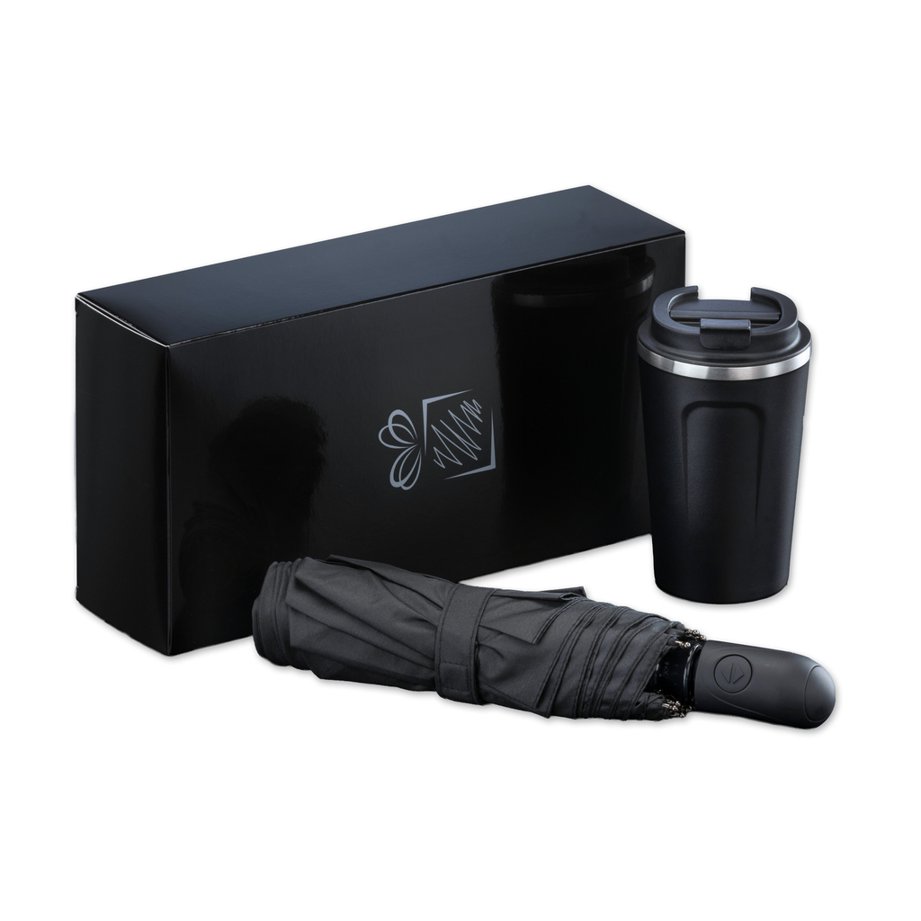 Traveller Set: thermal mug nordic 350 ml & full automatic umbrella