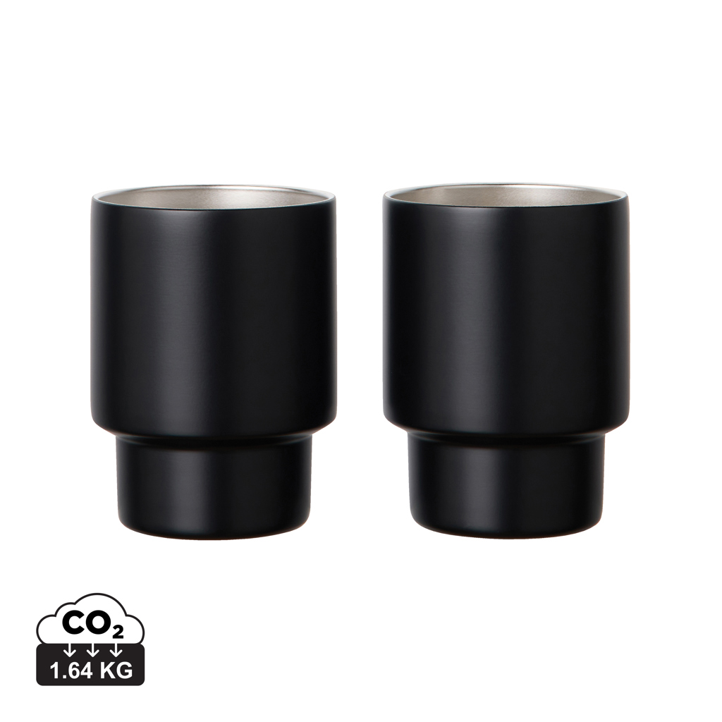 VINGA Nagano RCS recycled SS mugs, set of 2