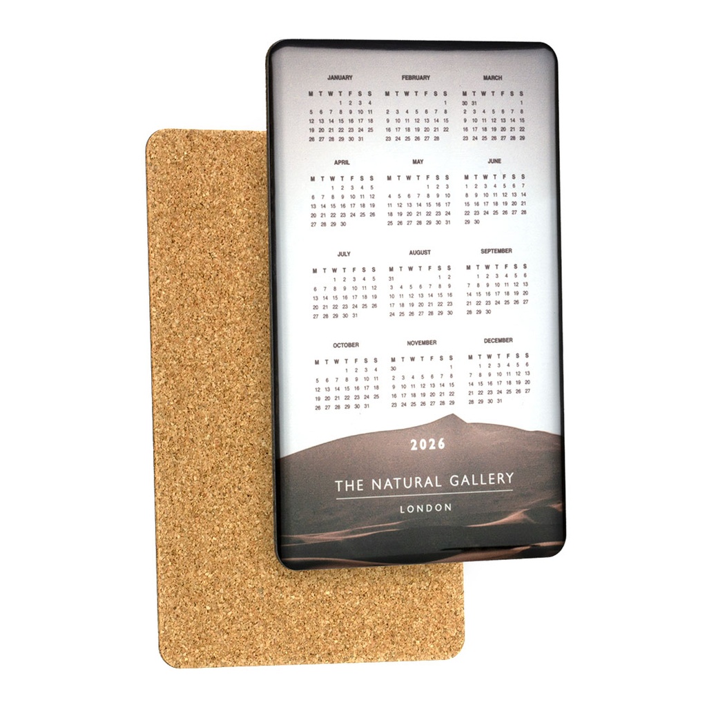 Aluminium Coaster 146mm x 95mm Calendar