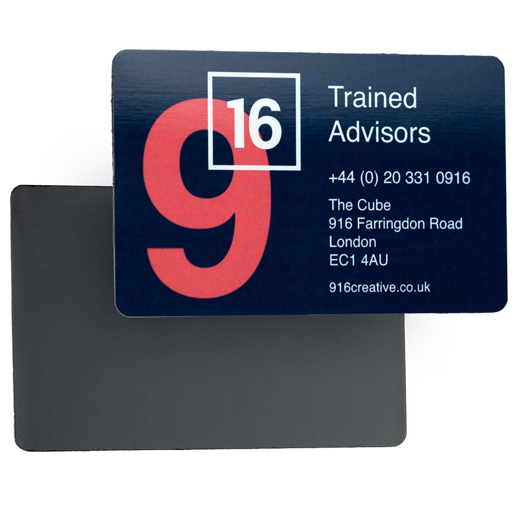 Aluminium Fridge Magnet 86mm x 54mm Oblong