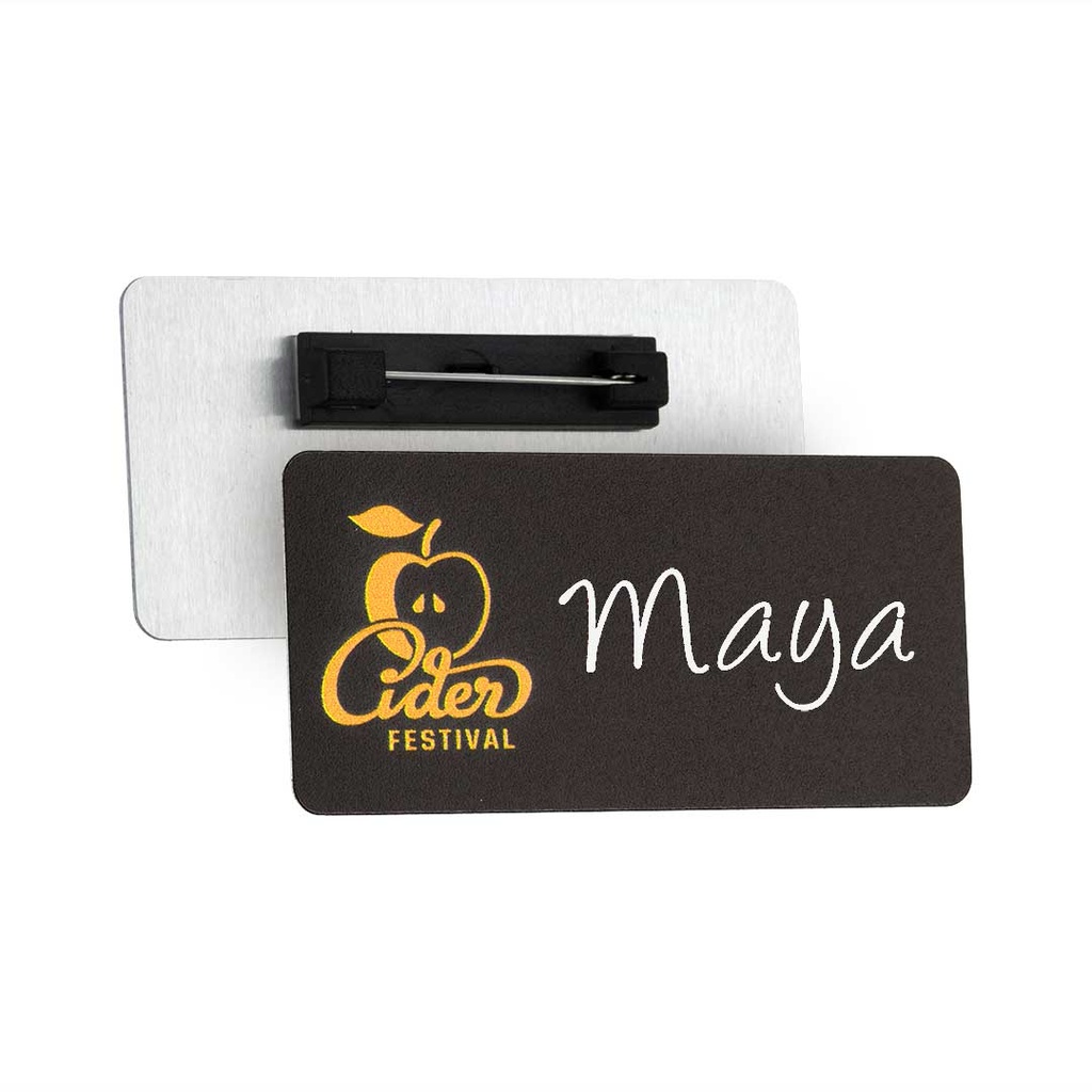 ABB2 73mm x 35mm Reusable Blackboard Name Badge