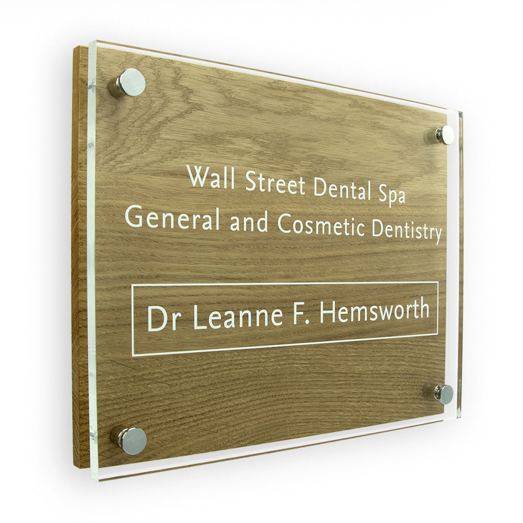 Woodline Basic Oblong Combination Plaque 10 x 8ins Landscape