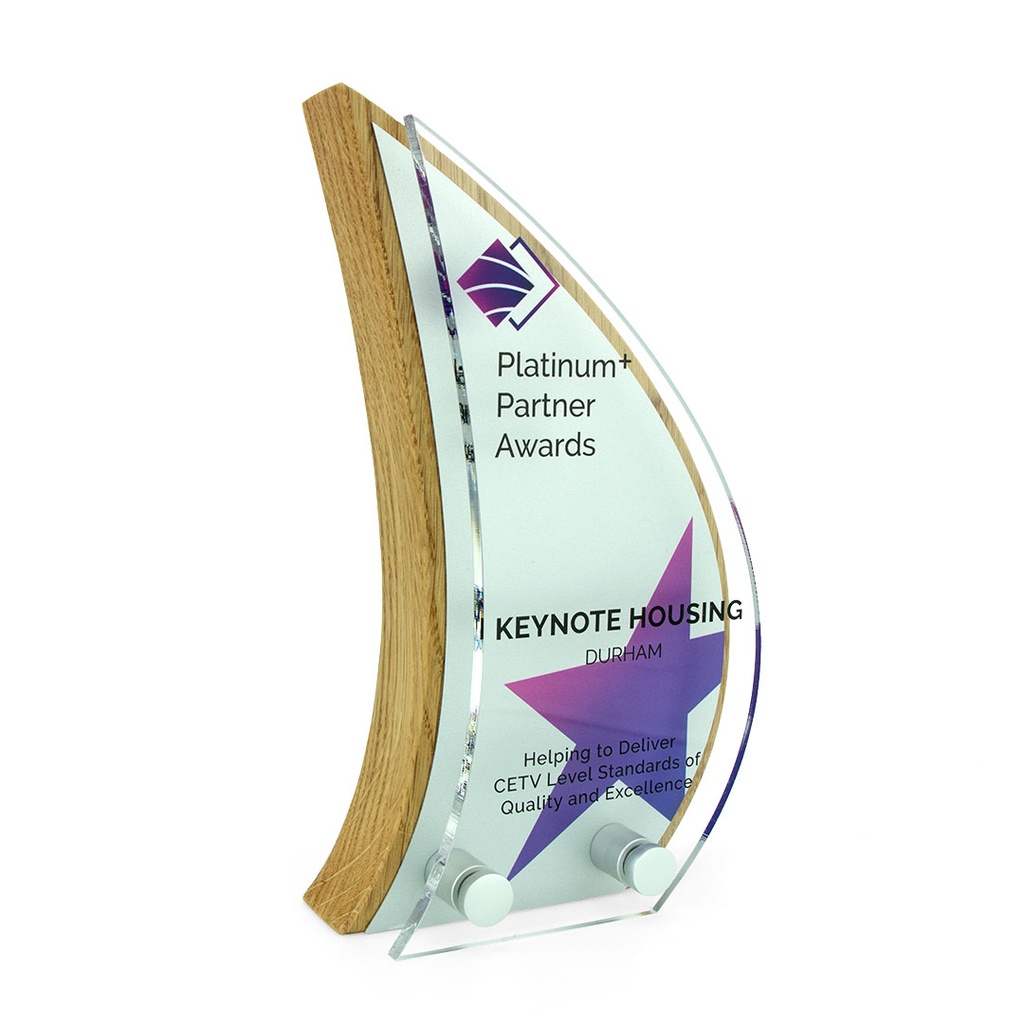 Spinnaker Award 98mm x 175mm With Metal Plate & Acrylic Front