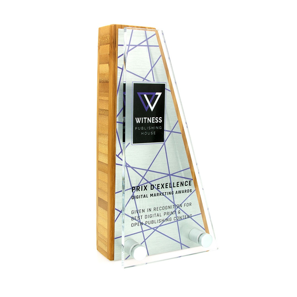 Bamboo Wedge Award 110mm x 200mm With Metal Plate & Acrylic Front