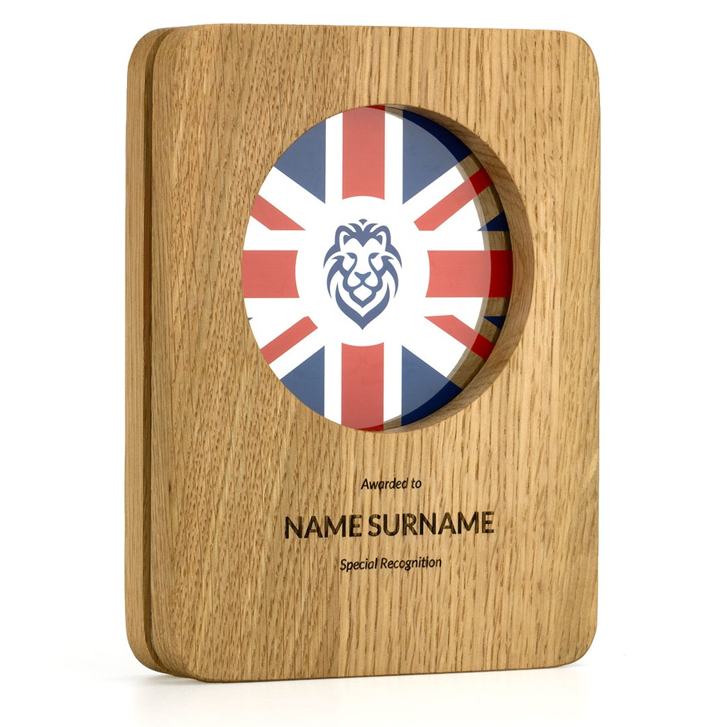 Oak With Acrylic Window Oblong Award