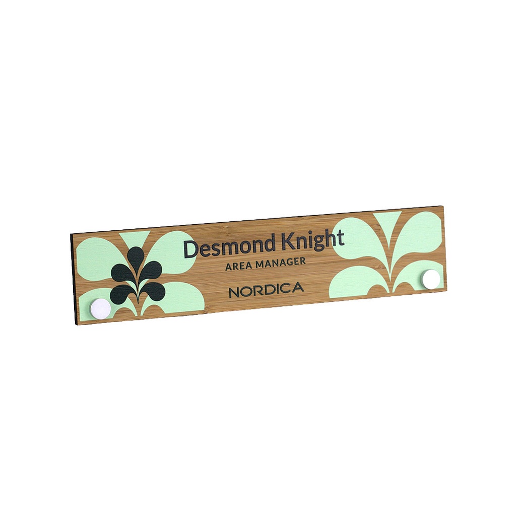 Bamboo Pillar Nameplate 250mm x 55mm