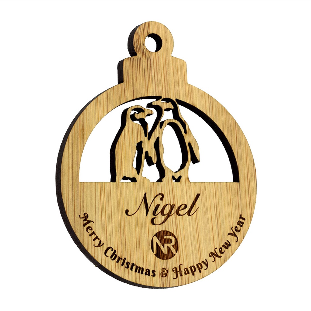 Bamboo Penguin Bauble