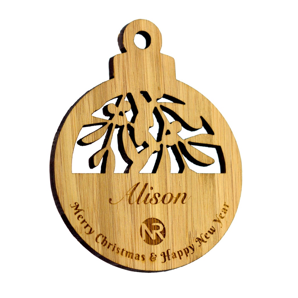 Bamboo Mistletoe Bauble