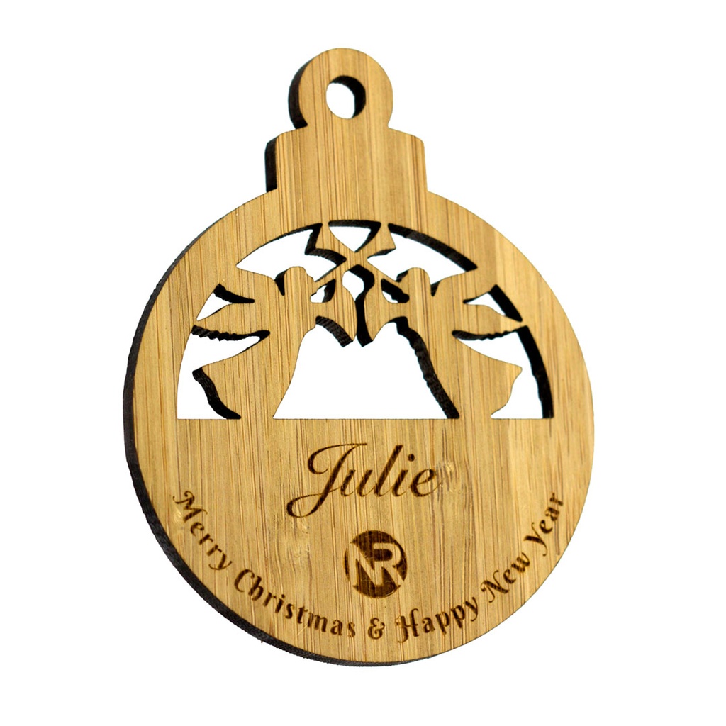 Bamboo Xmas Angels Bauble