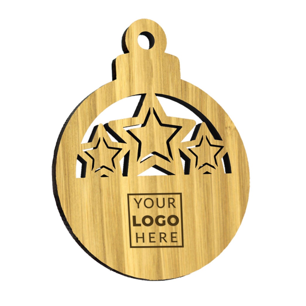 Bamboo Xmas Stars Bauble