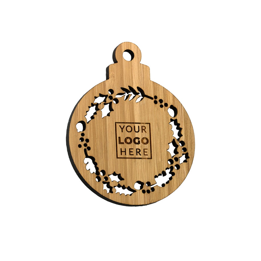 Bamboo Xmas Wreath Bauble