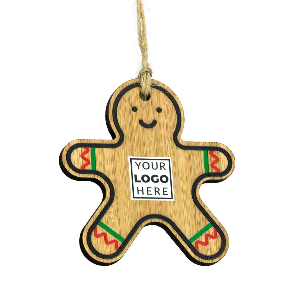 Bamboo Shaped Bauble - Gingerbread Man