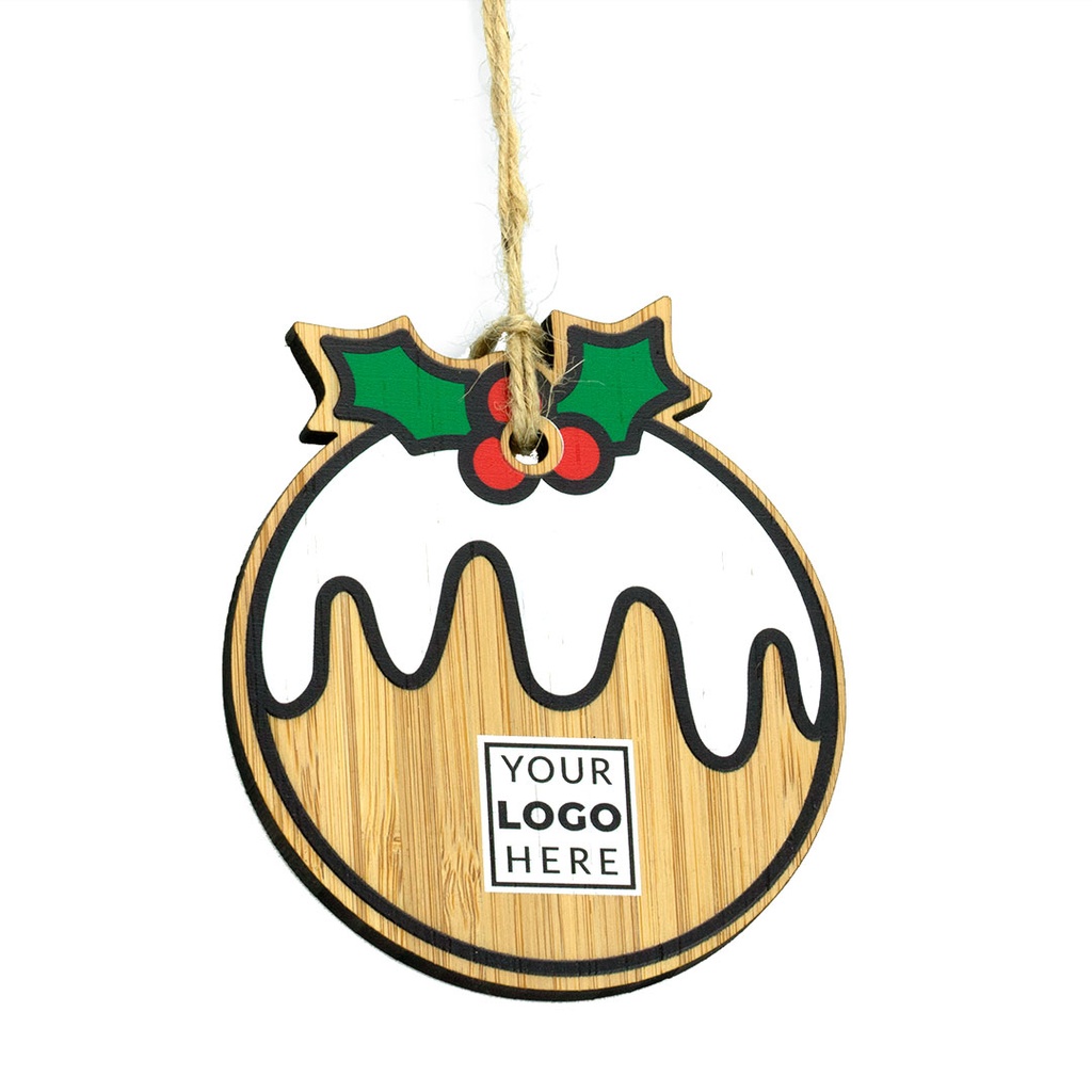 Bamboo Shaped Bauble - Xmas Pudding