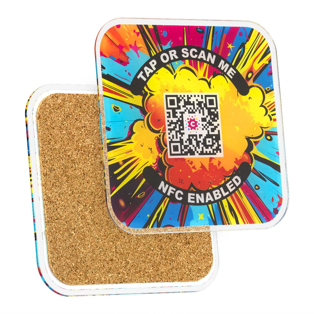 Recycled Acrylic NFC Coaster Square